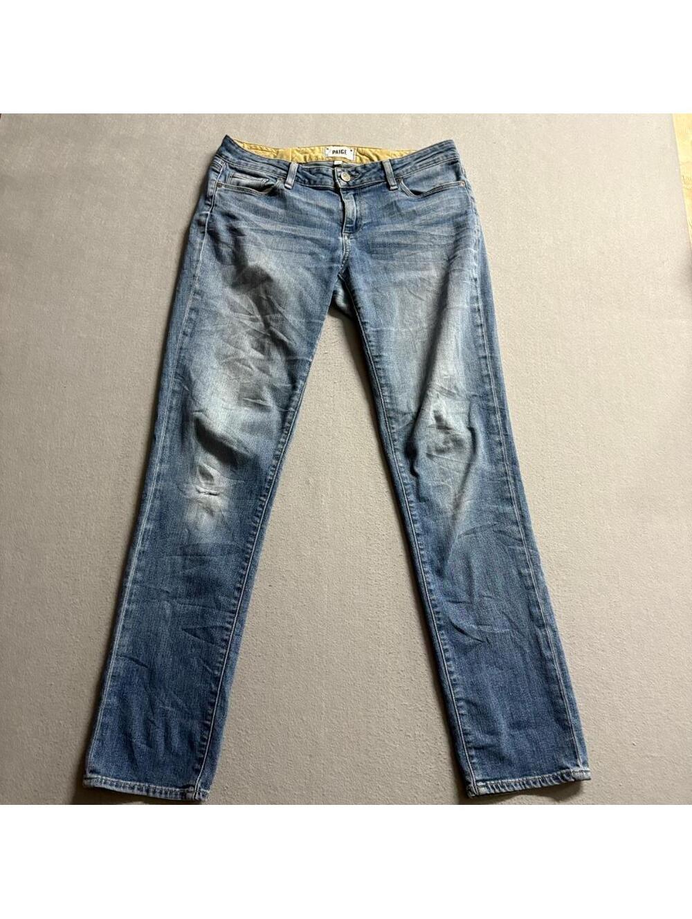 Paige Jimmy Jimmy Skinny Jeans Womens Size 28 Medium Wash Blue Denim Stretch